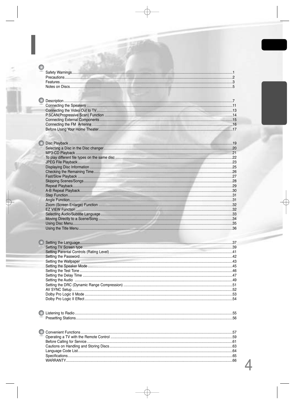 Samsung HT-P29 User Manual | Page 6 / 69