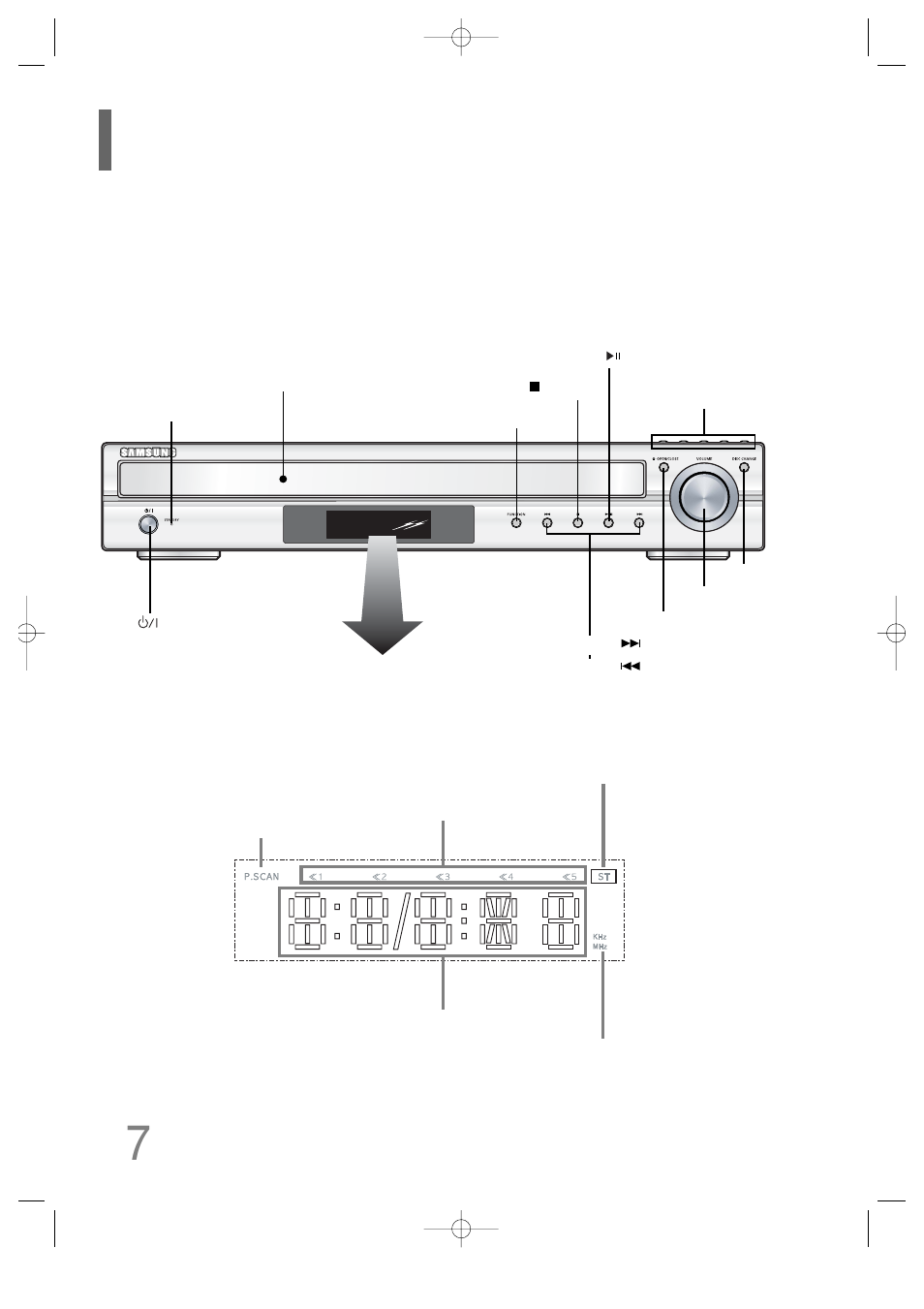 7description, Front panel | Samsung HT-P29 User Manual | Page 9 / 69
