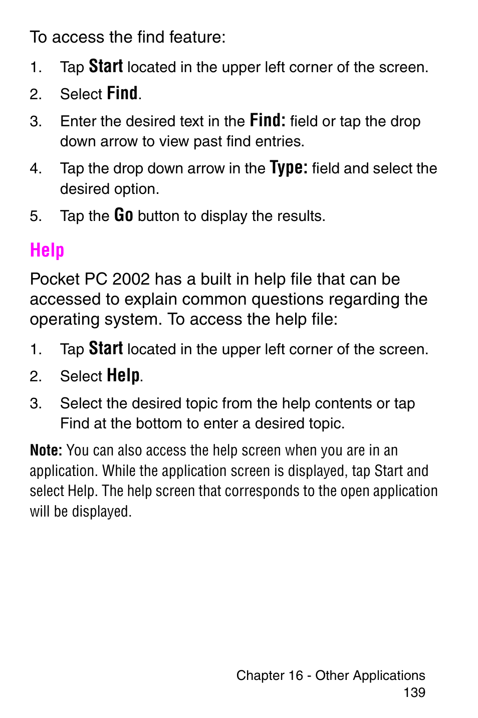 Help | Samsung SCH-i700 Series User Manual | Page 139 / 194