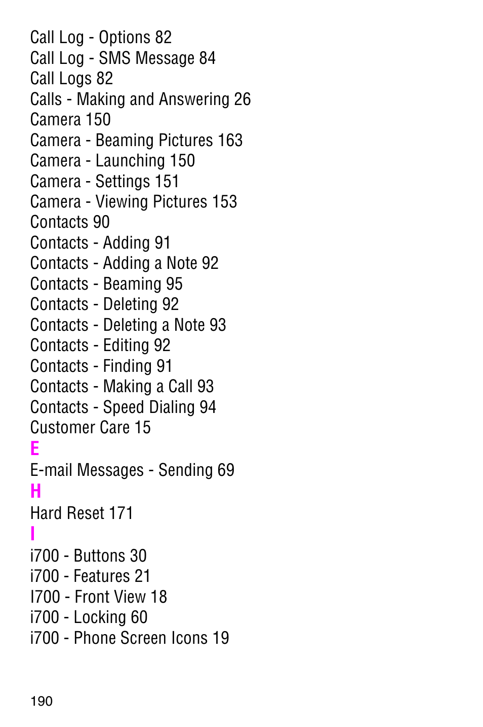 Samsung SCH-i700 Series User Manual | Page 190 / 194