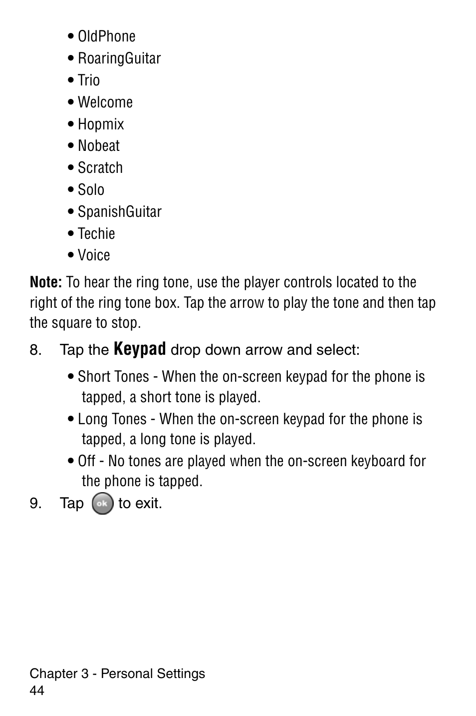 Keypad | Samsung SCH-i700 Series User Manual | Page 44 / 194