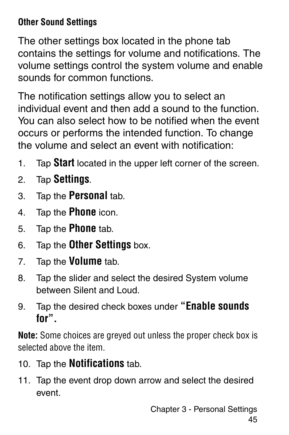 Other sound settings | Samsung SCH-i700 Series User Manual | Page 45 / 194