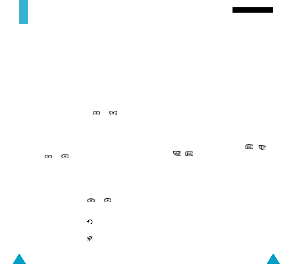 Using the menus, Accessing menu functions by scrolling, Accessing menu functions by using shortcuts | Samsung GH68-02493A User Manual | Page 27 / 76