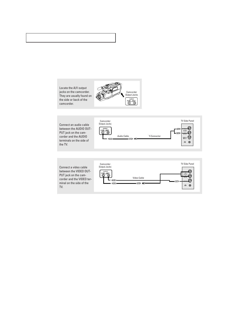 Connecting a camcorder | Samsung DynaFlat TX R1635 User Manual | Page 16 / 48