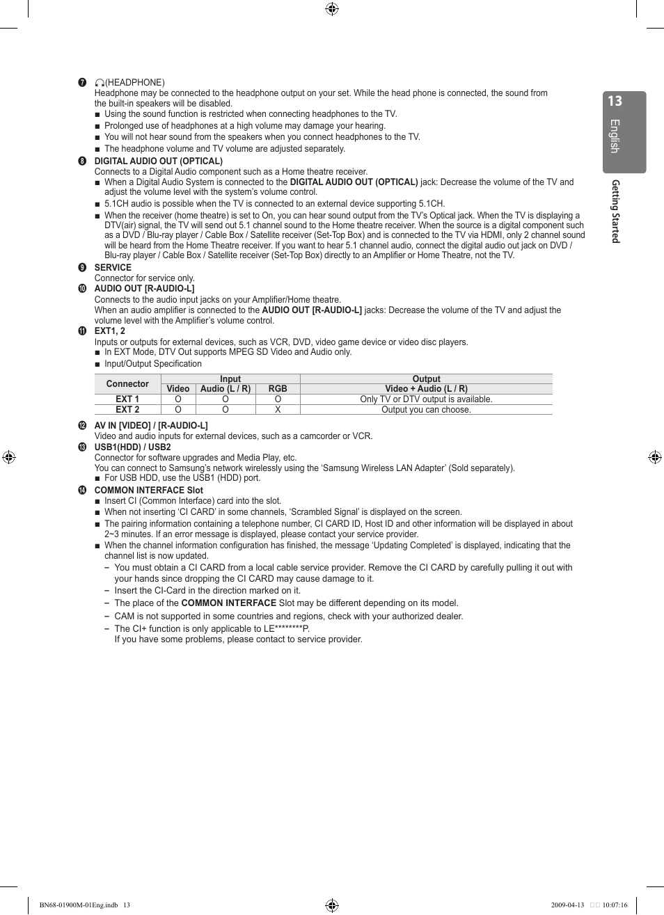 Samsung BN68-01900M-01 User Manual | Page 13 / 107