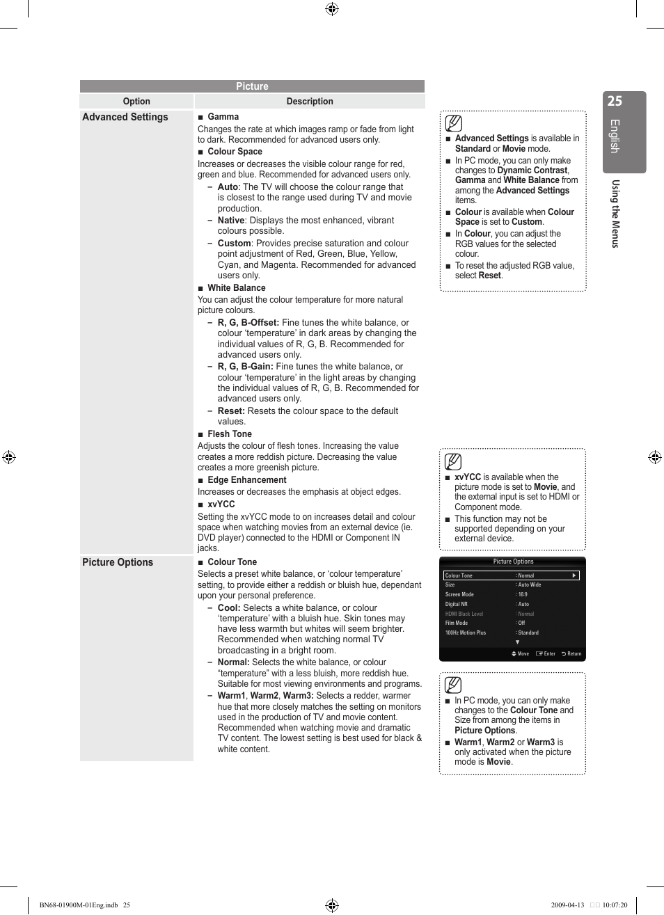 English | Samsung BN68-01900M-01 User Manual | Page 25 / 107