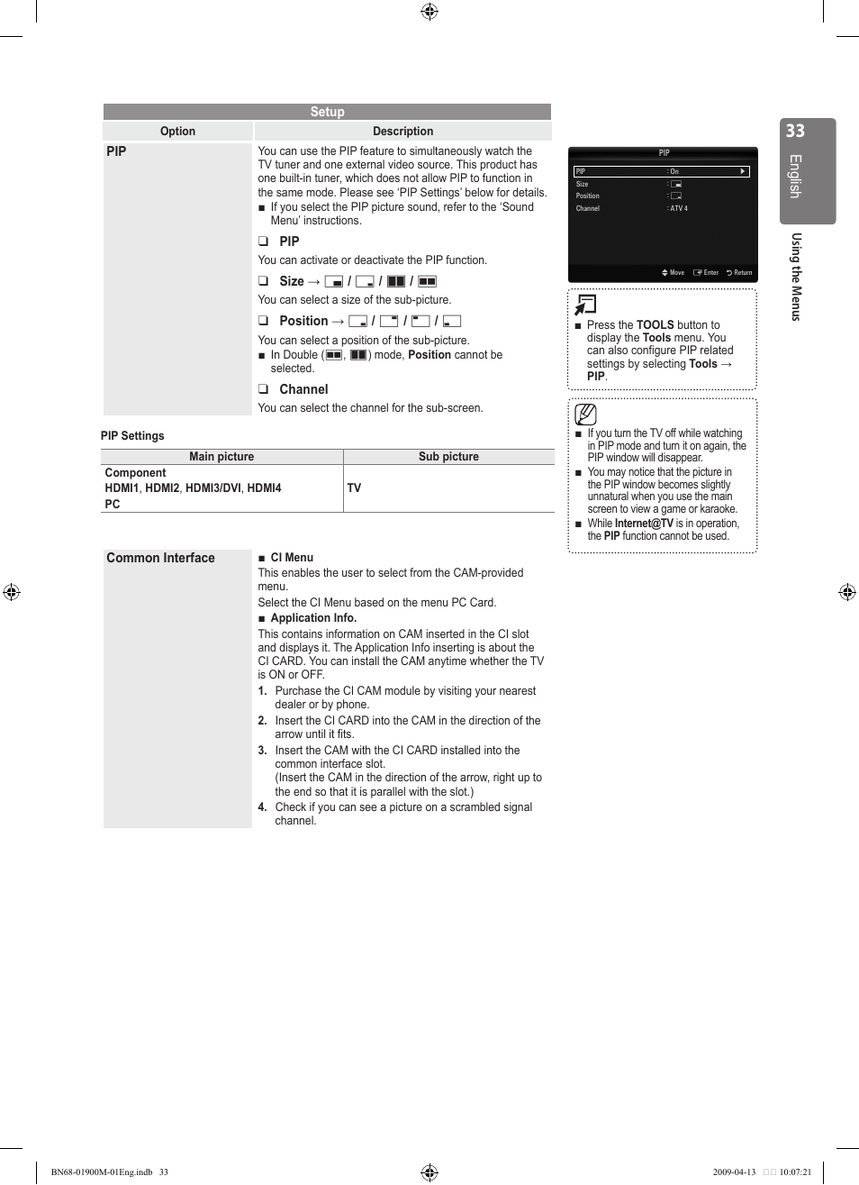 Samsung BN68-01900M-01 User Manual | Page 33 / 107