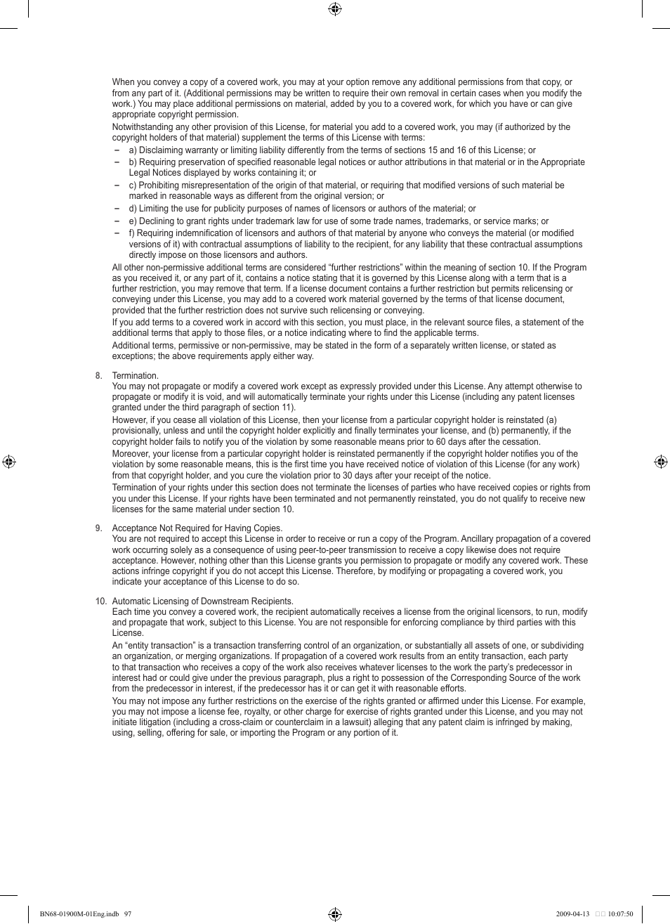 Samsung BN68-01900M-01 User Manual | Page 97 / 107