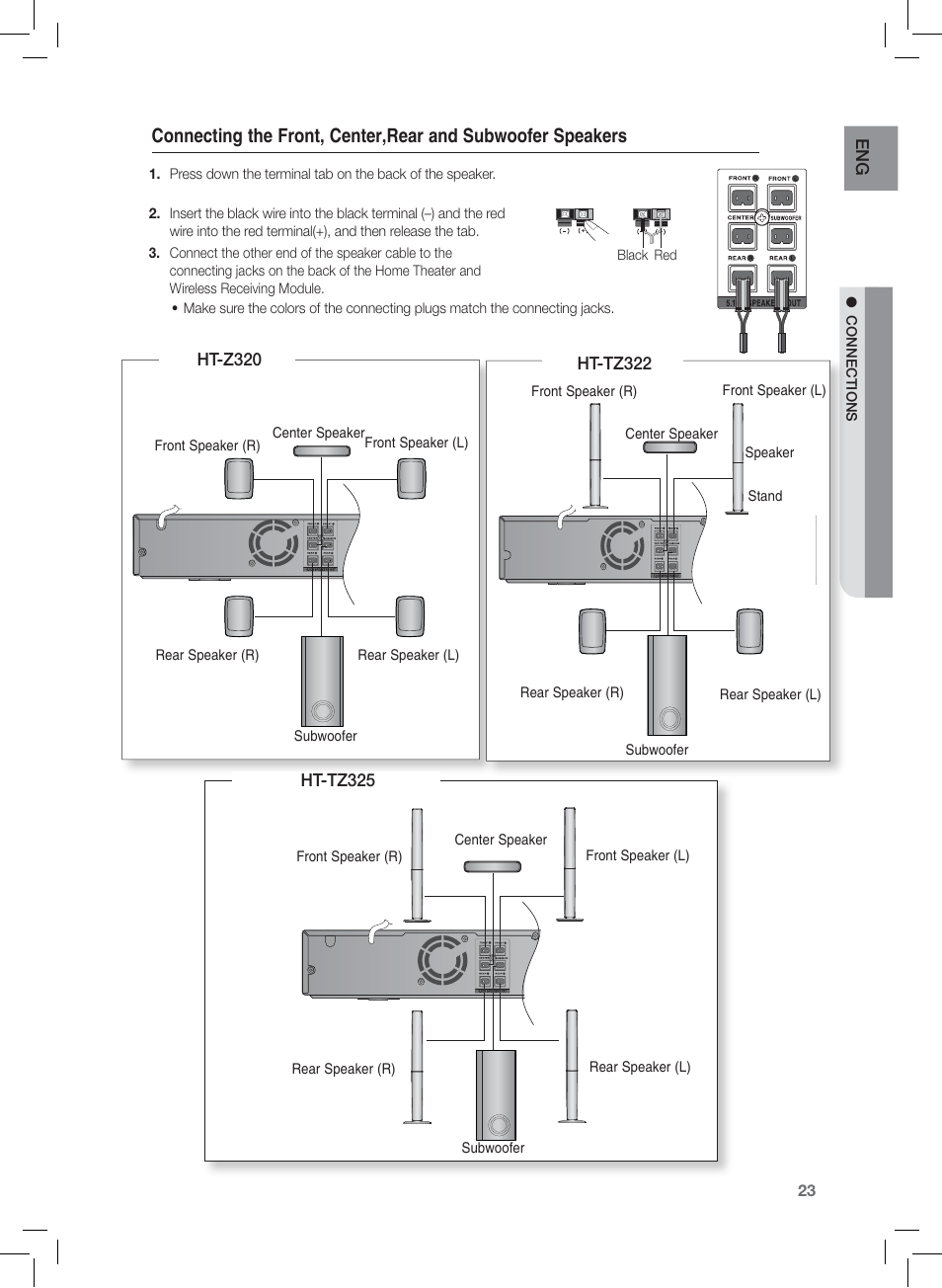 En g, Ht-z320, Ht-tz322 | Ht-tz325 | Samsung AH68-02166R User Manual | Page 23 / 78