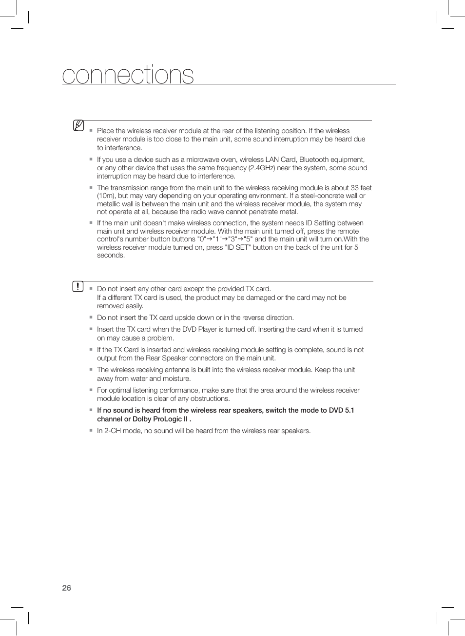 Connections | Samsung AH68-02166R User Manual | Page 26 / 78