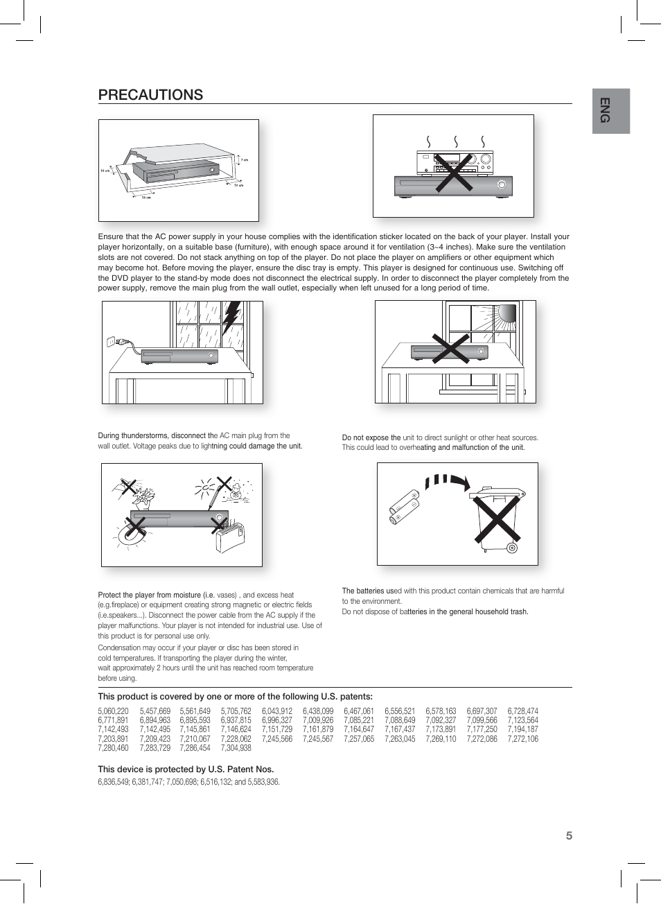 Precautions, En g | Samsung AH68-02166R User Manual | Page 5 / 78
