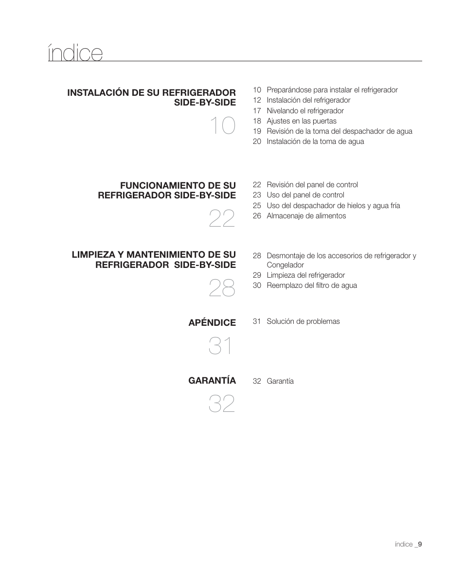 Índice | Samsung DA68-01890C User Manual | Page 43 / 68