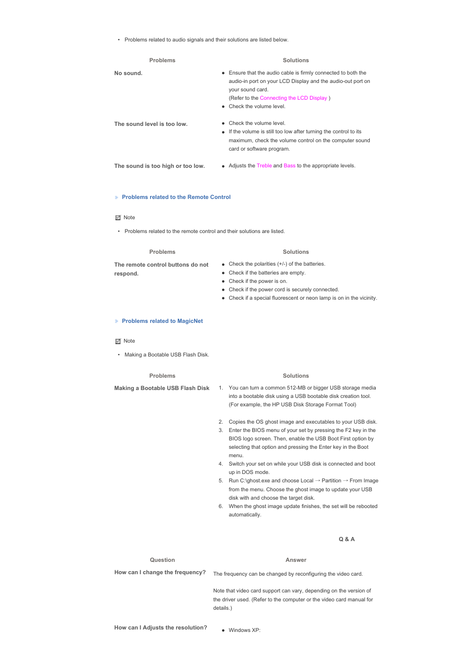 Q & a | Samsung 700DXn User Manual | Page 19 / 20