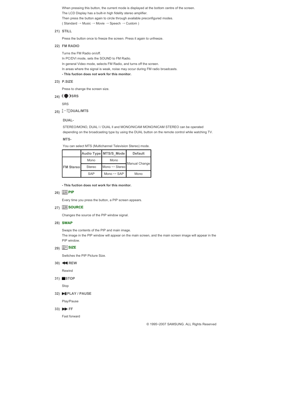 Samsung 700DXn User Manual | Page 8 / 20