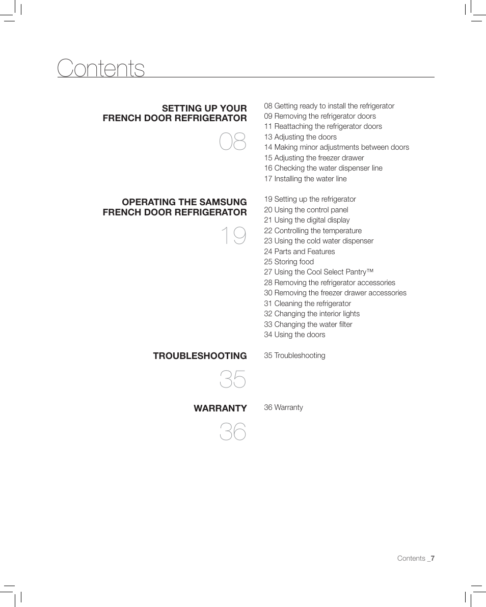 Samsung RF266AA User Manual | Page 7 / 38