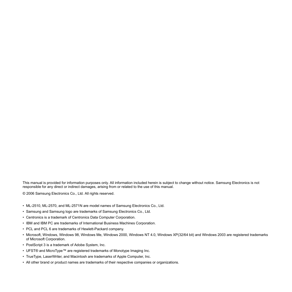 Samsung ML-2510 User Manual | Page 2 / 85