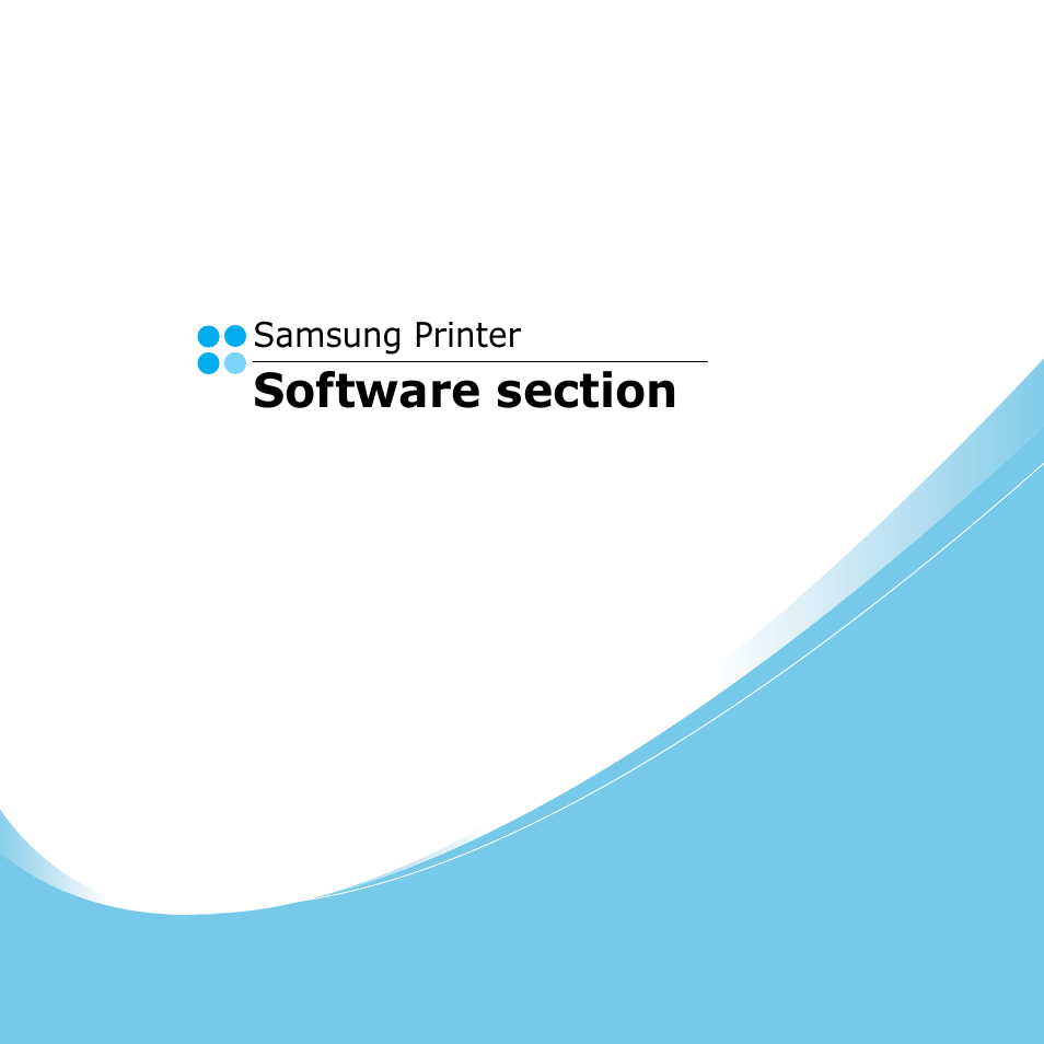 Software section | Samsung ML-2510 User Manual | Page 46 / 85