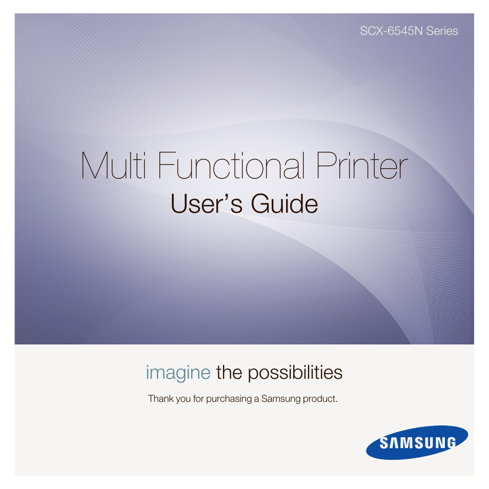 Samsung SCX-6545N Series User Manual | 190 pages