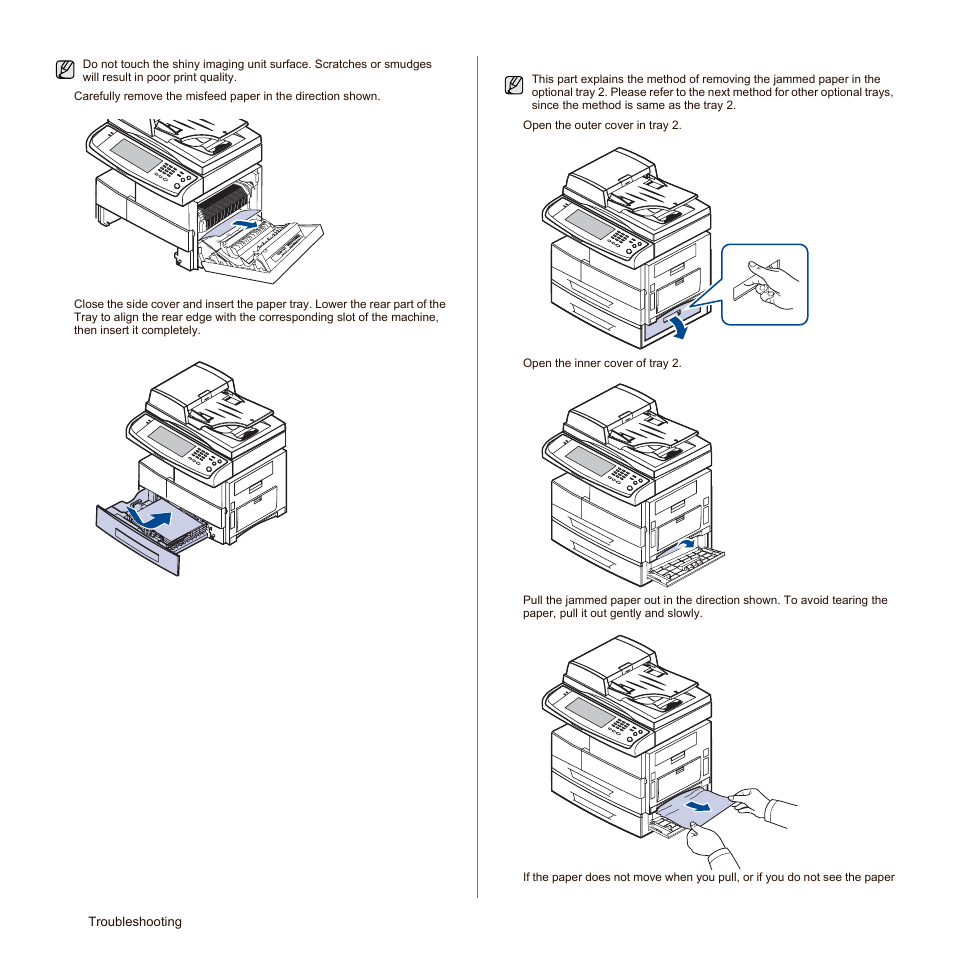 In the optional tray, See "in the optional | Samsung SCX-6545N Series User Manual | Page 104 / 190