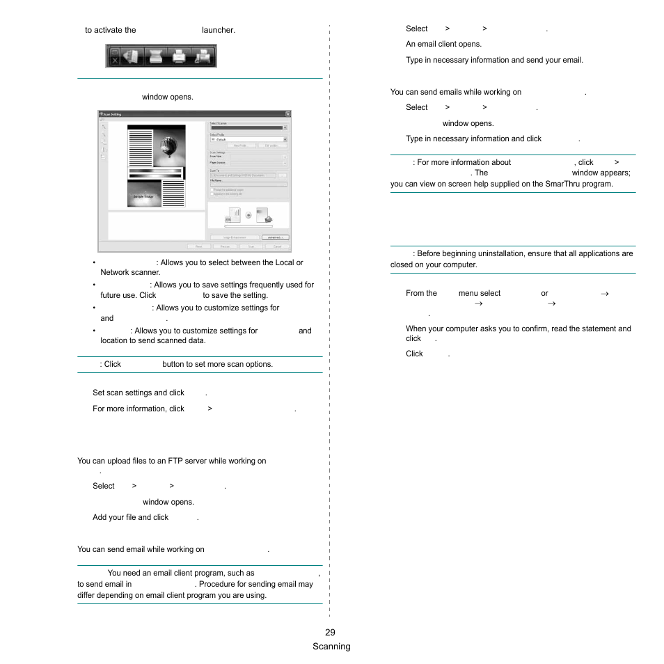 Uninstalling smarthru office | Samsung SCX-6545N Series User Manual | Page 169 / 190