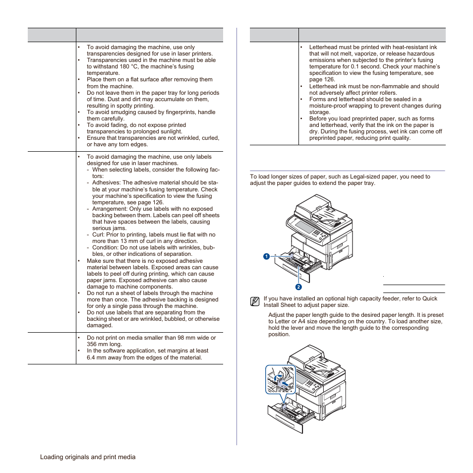 Changing the size of the paper in the paper tray | Samsung SCX-6545N Series User Manual | Page 38 / 190