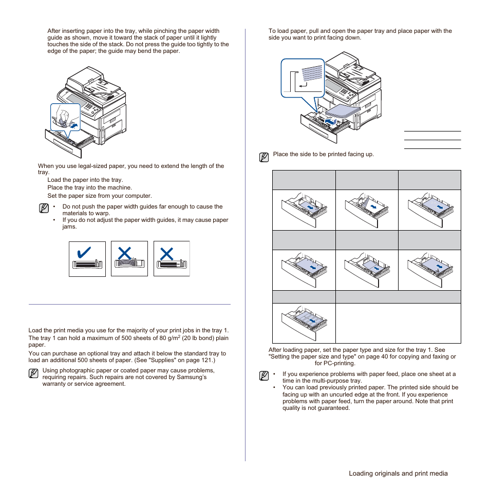 Loading paper | Samsung SCX-6545N Series User Manual | Page 39 / 190