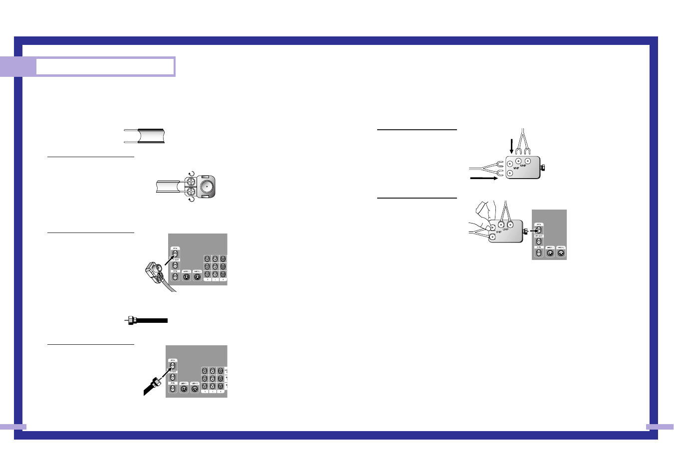Connections, Connecting vhf and uhf antennas | Samsung Tantus HLM 437W User Manual | Page 11 / 46