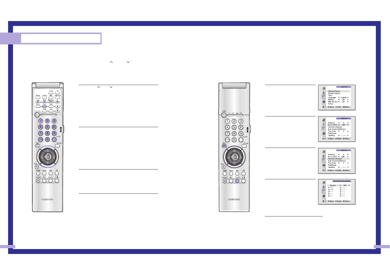 Operation, Selecting your favorite channels, Changing channels | Samsung Tantus HLM 437W User Manual | Page 18 / 46