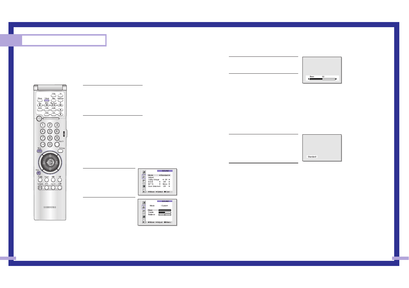 Operation, Sound control | Samsung Tantus HLM 437W User Manual | Page 21 / 46