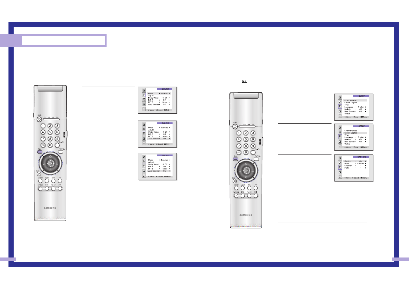 Special features, Viewing closed caption information | Samsung Tantus HLM 437W User Manual | Page 32 / 46