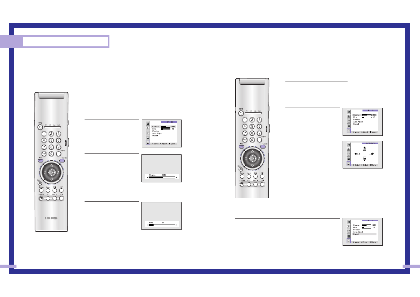 Pc display, Picture quality adjustment | Samsung Tantus HLM 437W User Manual | Page 42 / 46