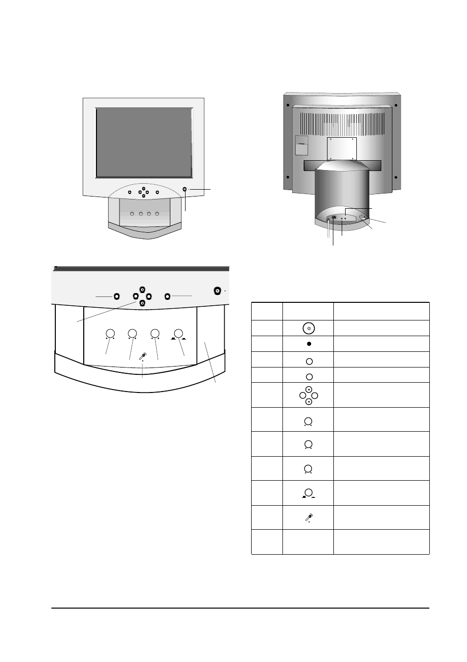Table 4-2. front panel controls | Samsung 330TFT User Manual | Page 12 / 52