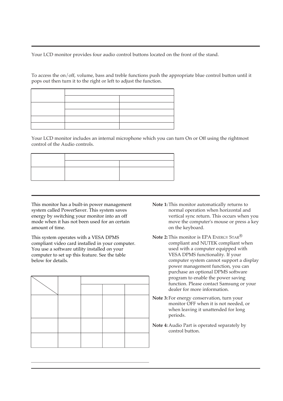3 audio controls, 4 power management system, 3-1 audio adjustments | Samsung 330TFT User Manual | Page 14 / 52