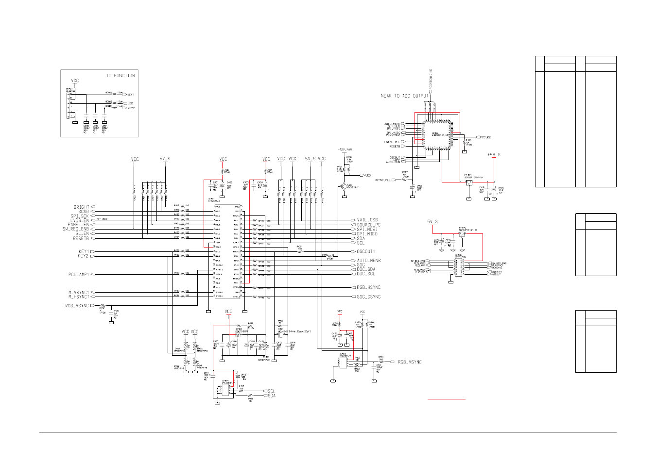 3 micom part schematic diagram, Power line | Samsung 330TFT User Manual | Page 50 / 52
