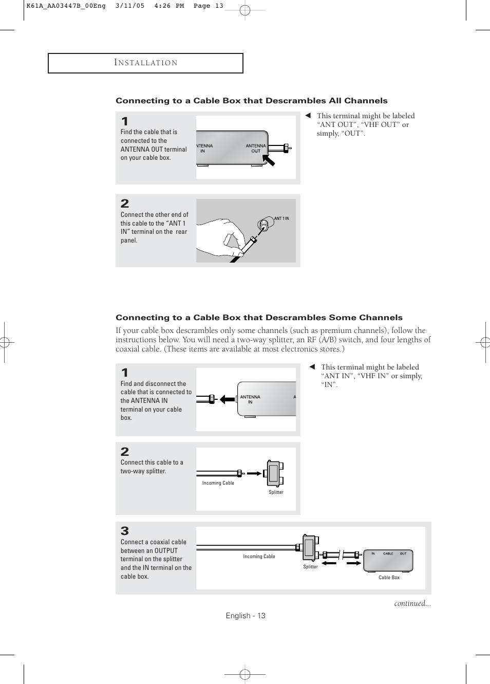 Samsung DynaFlat TX R3265 User Manual | Page 13 / 68