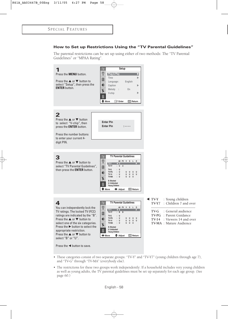 Samsung DynaFlat TX R3265 User Manual | Page 58 / 68