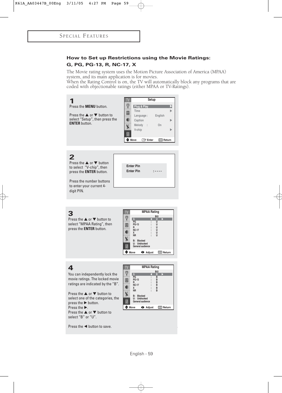 Continued | Samsung DynaFlat TX R3265 User Manual | Page 59 / 68