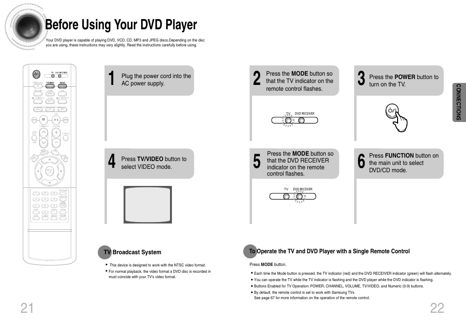 Before using your dvd player | Samsung HT-DB660 User Manual | Page 12 / 38