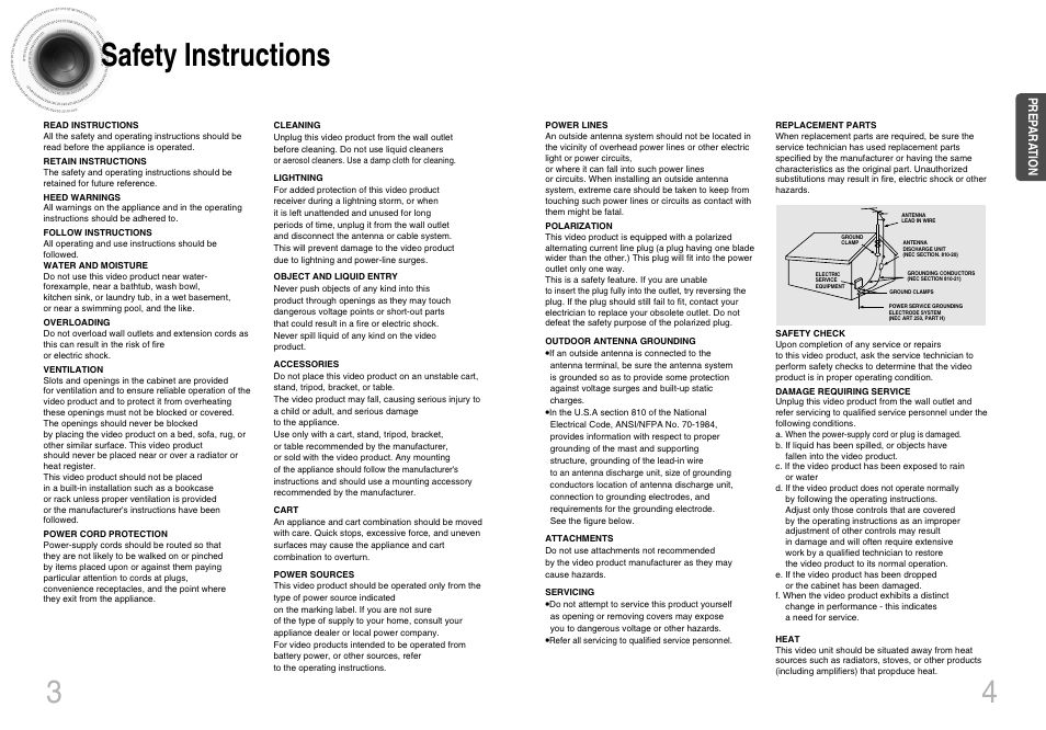 Safety instructions, 4safety instructions 3 | Samsung HT-DB660 User Manual | Page 3 / 38