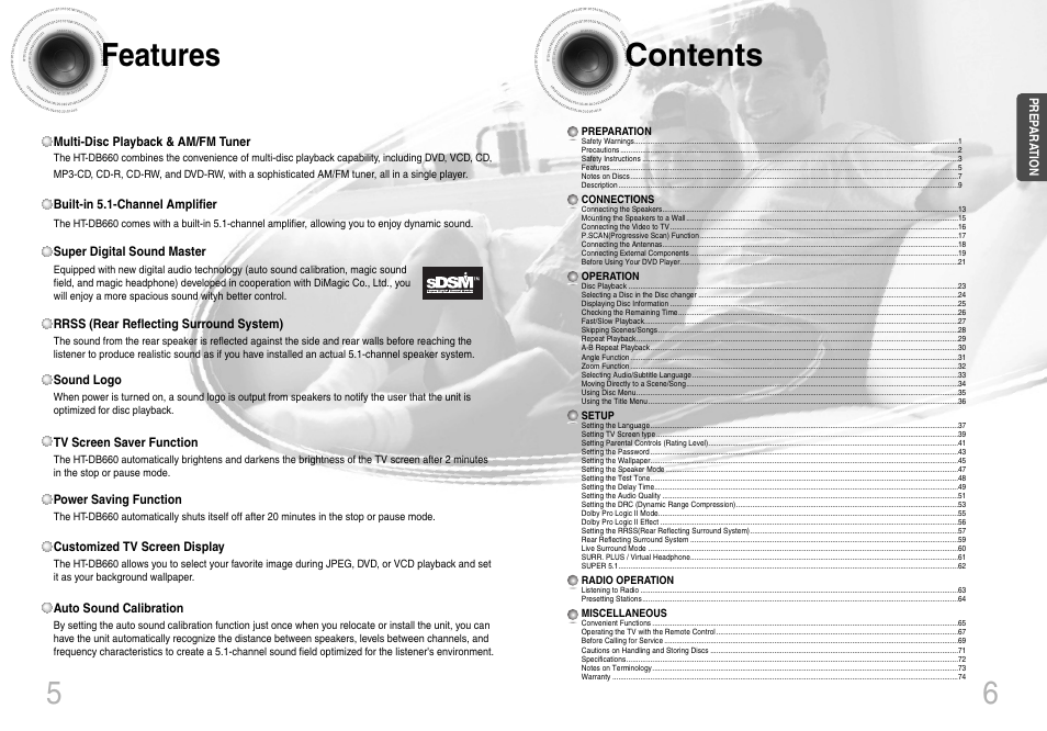 Samsung HT-DB660 User Manual | Page 4 / 38