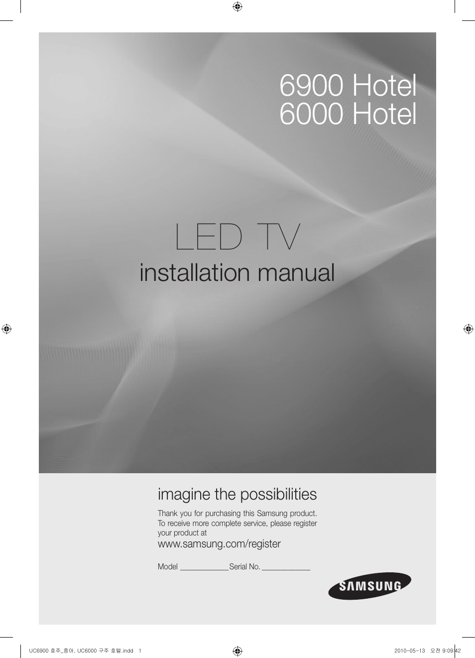 Samsung Hotel LED TV 6000 User Manual | 38 pages