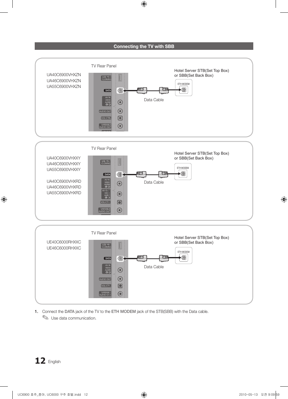 Samsung Hotel LED TV 6000 User Manual | Page 12 / 38