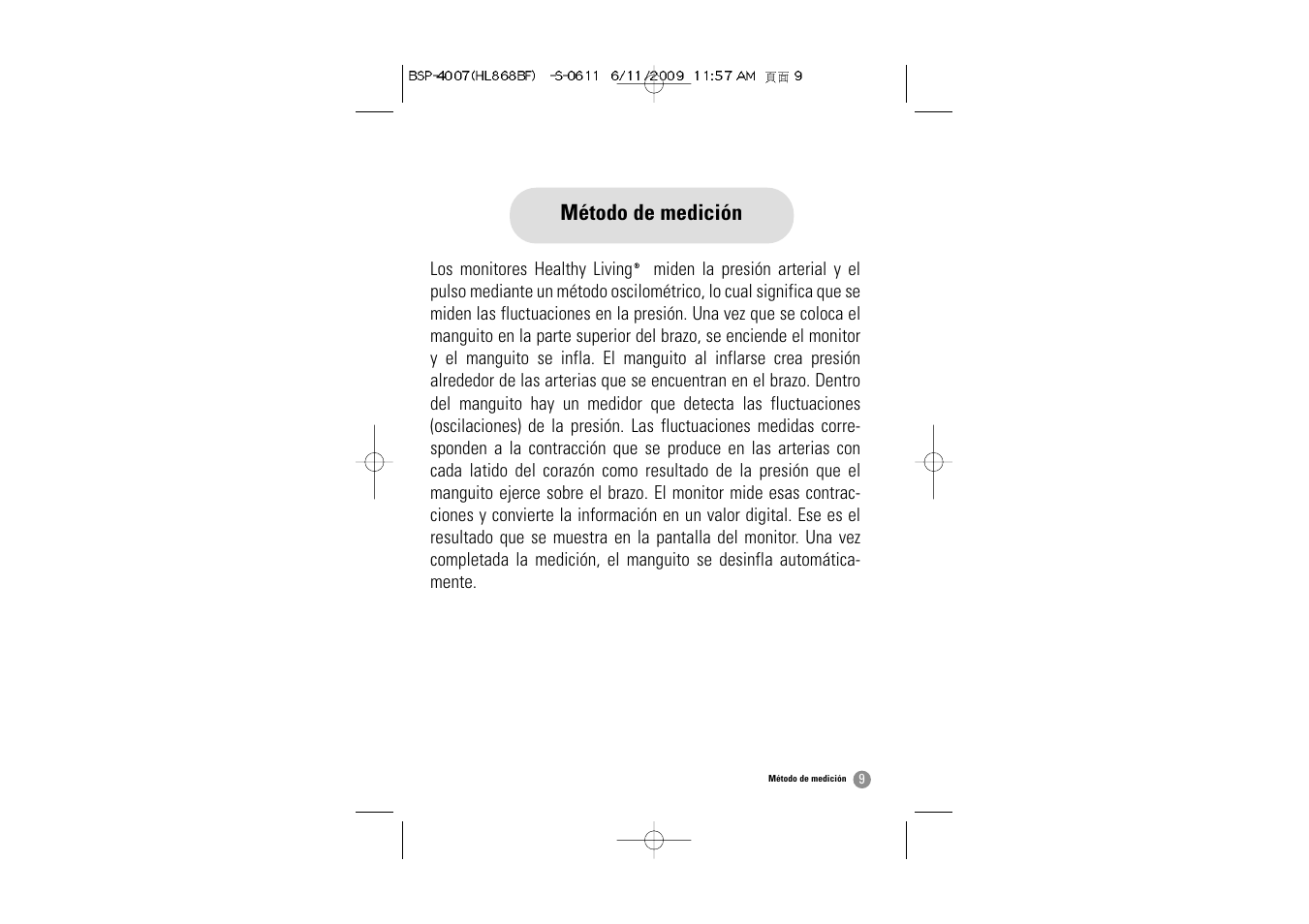 Método de medición | Samsung BSP-4007 User Manual | Page 42 / 66