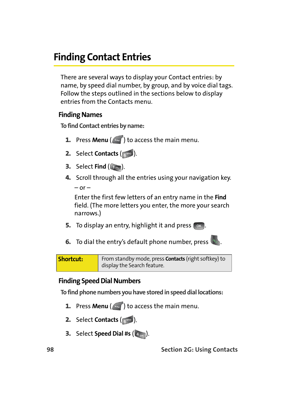Finding contact entries | Samsung A560 User Manual | Page 106 / 179