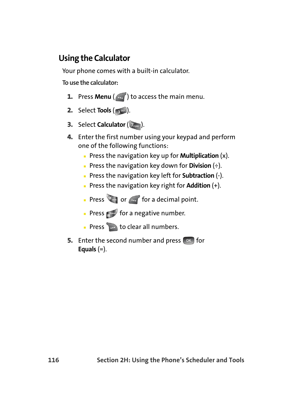 Using the calculator | Samsung A560 User Manual | Page 124 / 179