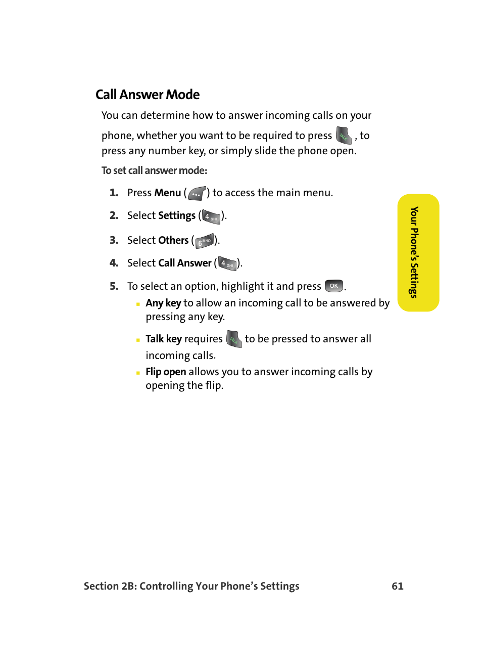 Call answer mode | Samsung A560 User Manual | Page 69 / 179