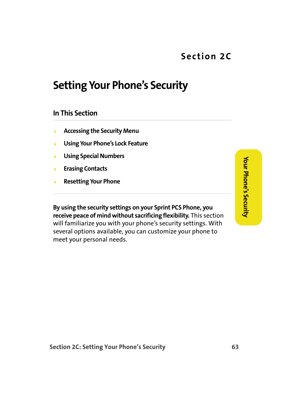 Setting your phone’s security, 2c. setting your phone’s security | Samsung A560 User Manual | Page 71 / 179