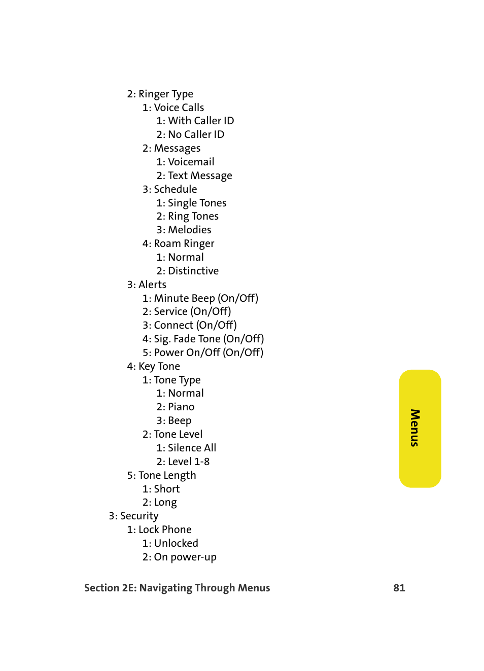 Menus | Samsung A560 User Manual | Page 89 / 179