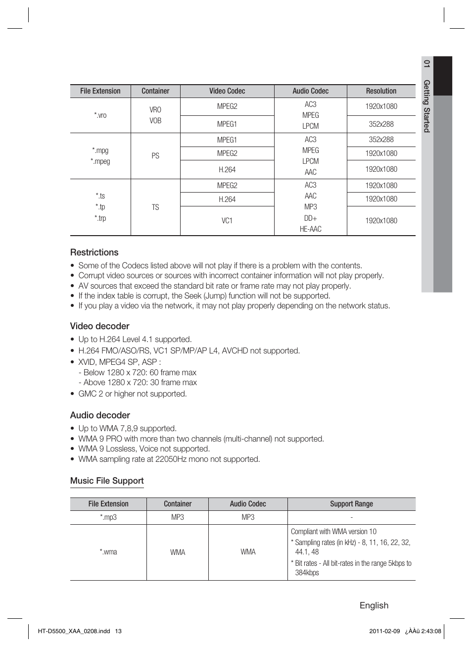 Samsung HT D5500 User Manual | Page 13 / 78