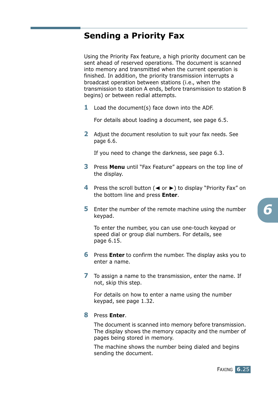 Sending a priority fax | Samsung SF-755P User Manual | Page 132 / 219